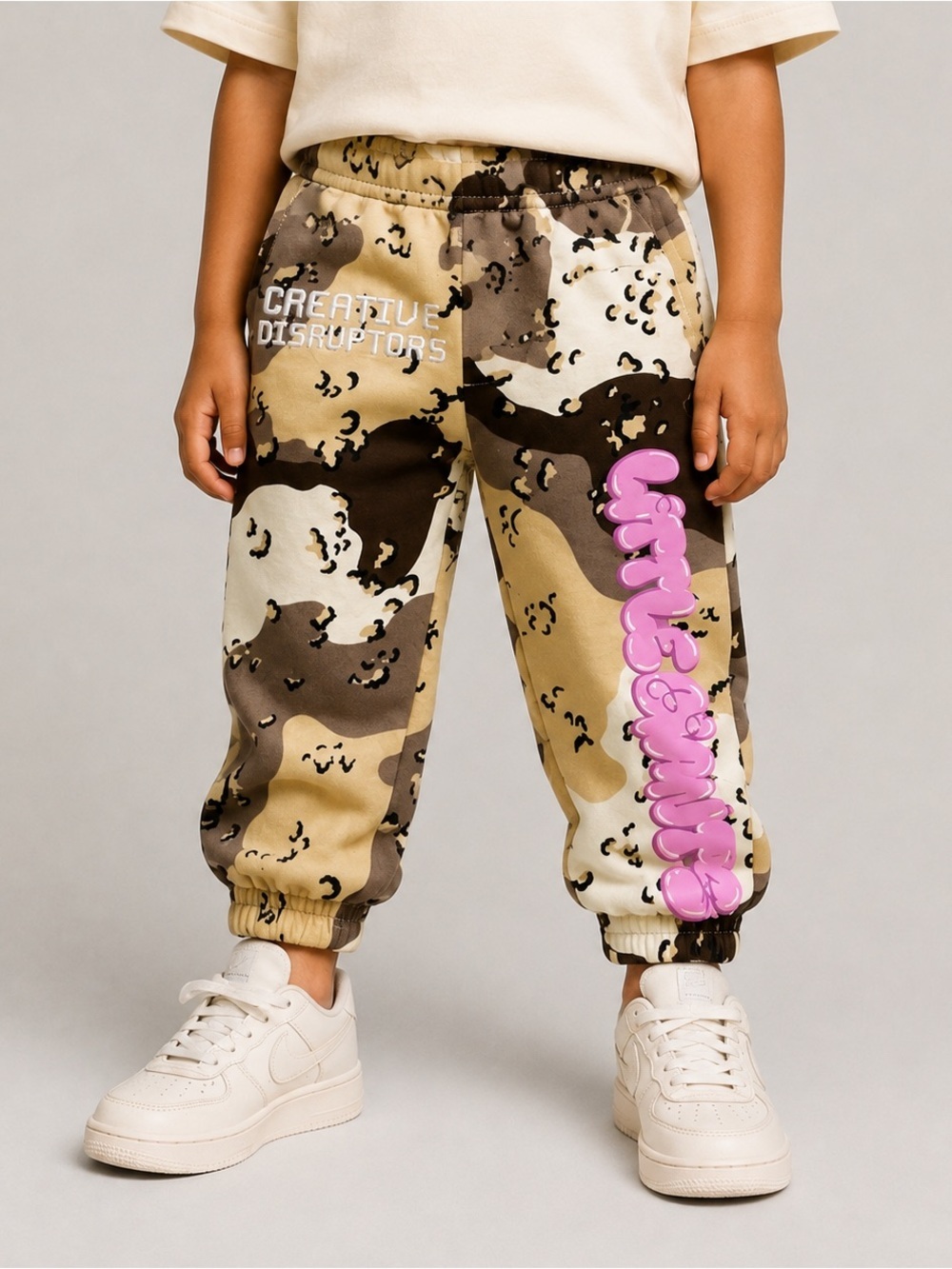 NWT Little Giants Giant Shorties Creative Disruptors Camo Joggers